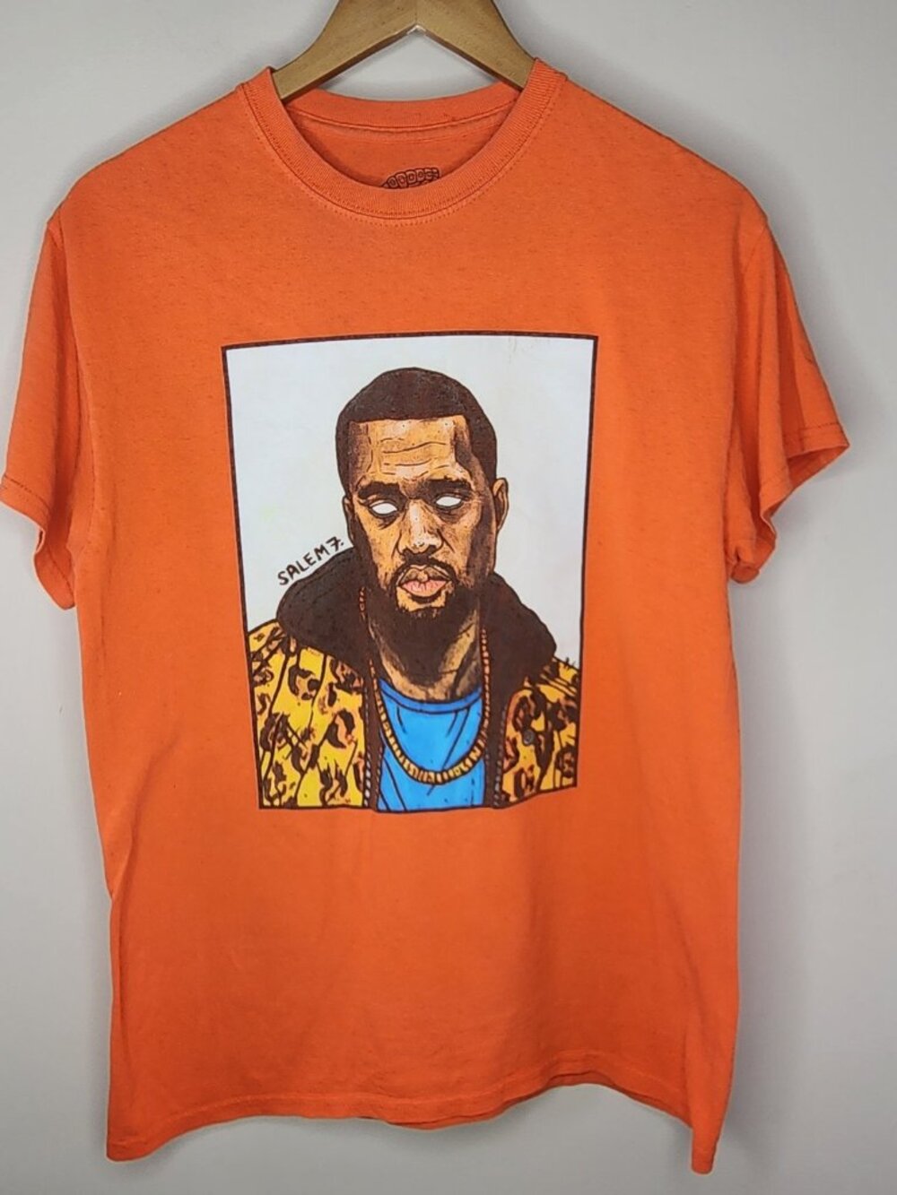 Salem7 Graphic Tee — Orange, Size M | Underground Art Streetwear